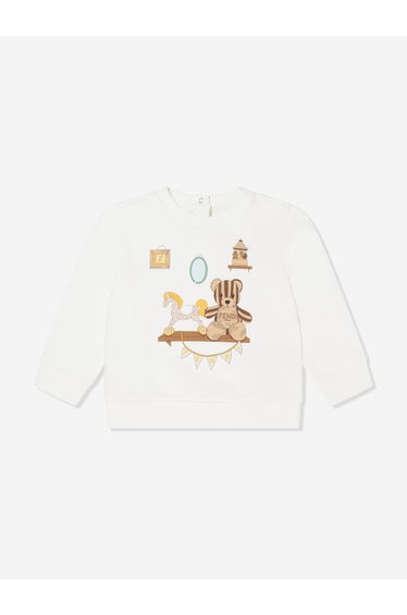 Fendi Baby Playroom Sweatshirt in White