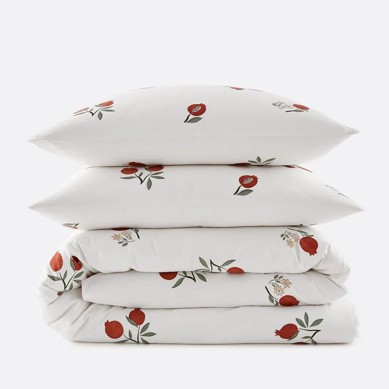 Grenada Duvet Cover Set in 50% Recycled Cotton with Square Pillowcase - 3