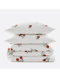 Grenada Duvet Cover Set in 50% Recycled Cotton with Square Pillowcase - 3