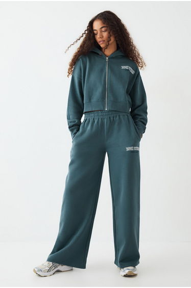 DSGN Studio Applique Straight Leg Jogger - teal