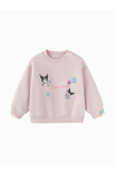 Girls' Sweatshirt with Cartoon Front Print