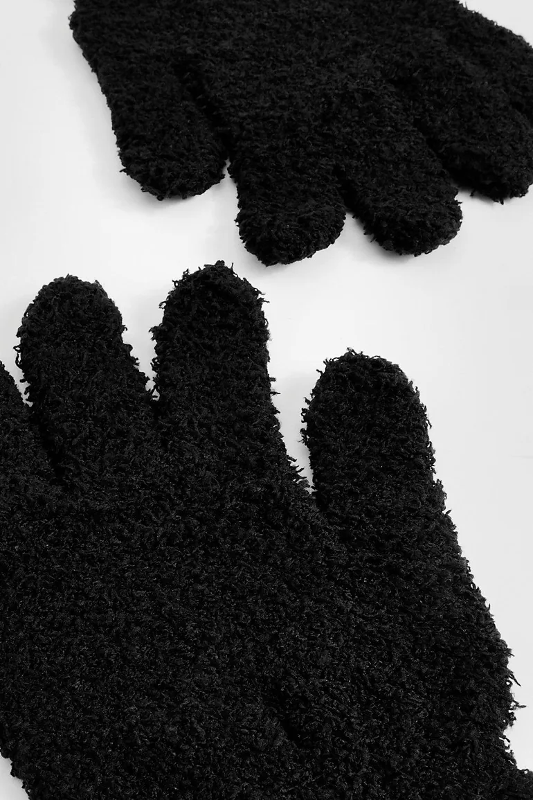Fluffy Gloves - black - 2