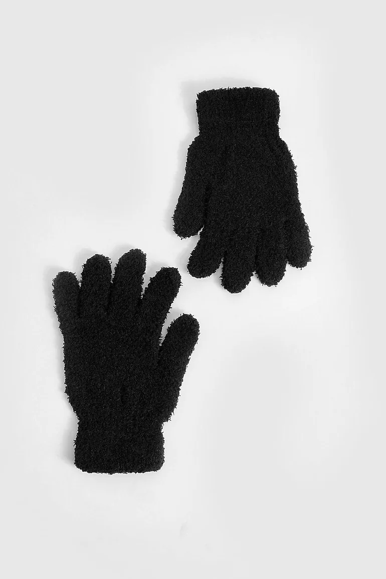 Fluffy Gloves - black