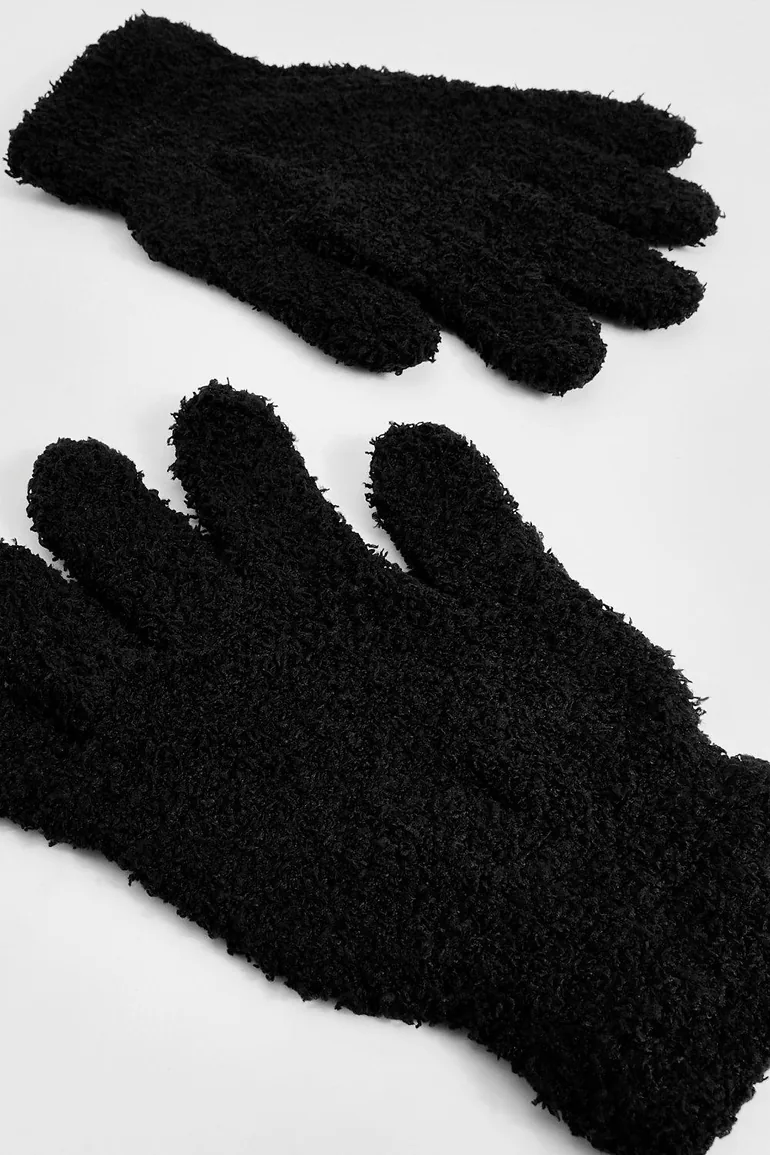 Fluffy Gloves - black - 1