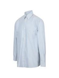 Henbury Mens Classic Oxford Long-Sleeved Formal Shirt - Blue - 4