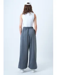 Women's anthracite oversize jogger sweatpants - 6