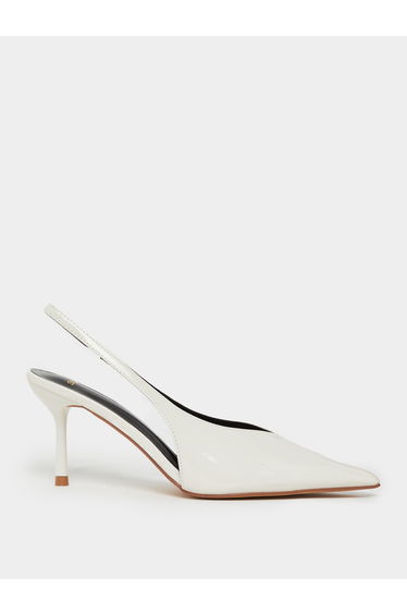 Women White Slingback Shoes
