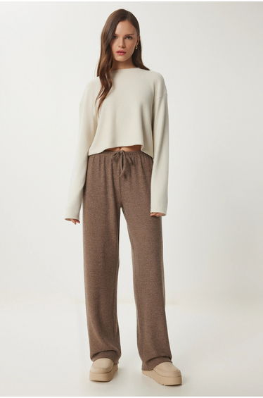 ISTANBUL Soft Textured Pants with Drawstring
