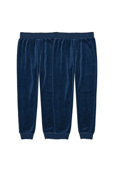 Pack of 2 Pyjama Bottoms in Velour