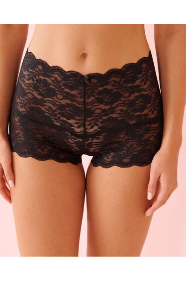 Lace High Waist Boyshort Panty
