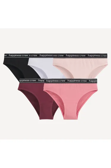 Pack of 5 Briefs in Plain Cotton