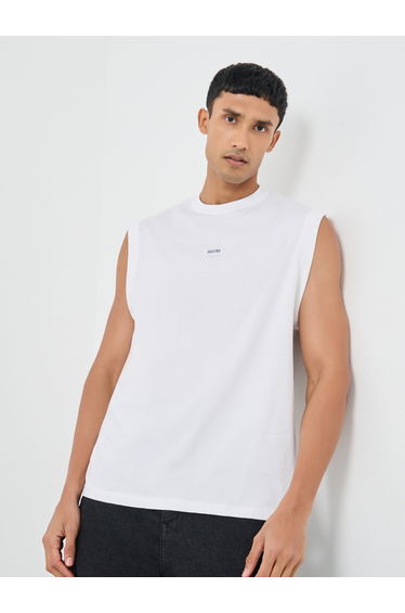 Woven Badge Detail Tank Top
