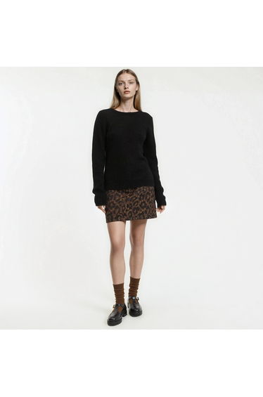 Jumper/Sweater in Wool and Alpaca Blend with Plunge Back