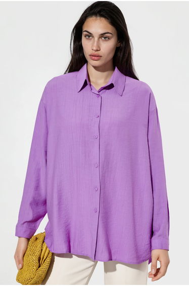 BDART Oversized Long-Sleeve Button-Up Shirt