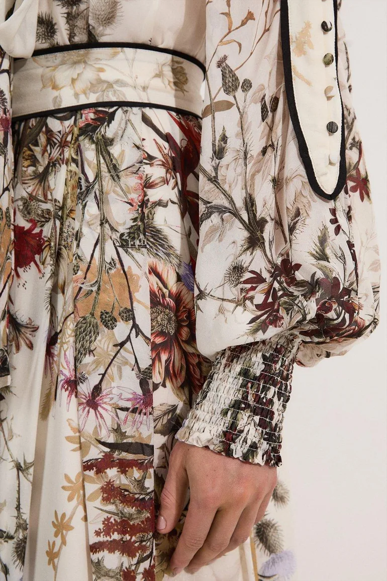 Lydia Millen Viscose Floral Boarder Print Maxi Dress - 2