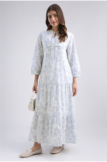 Printed Tiered Maxi Dress