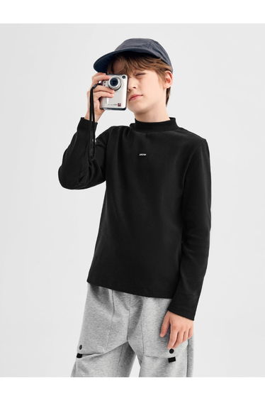 Unisex Long Sleeve Top with Mock Neck
