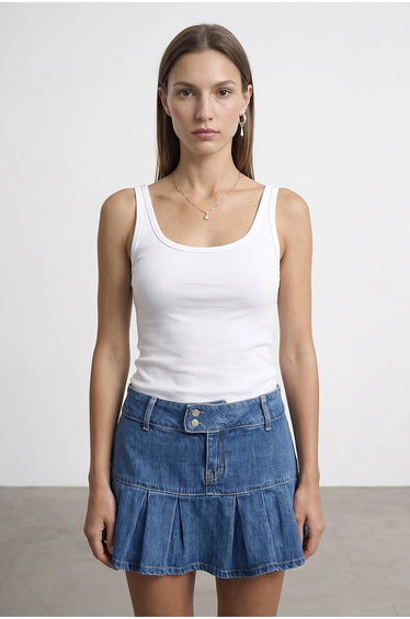 DILVIN Ribbed Fitted Camisole Top