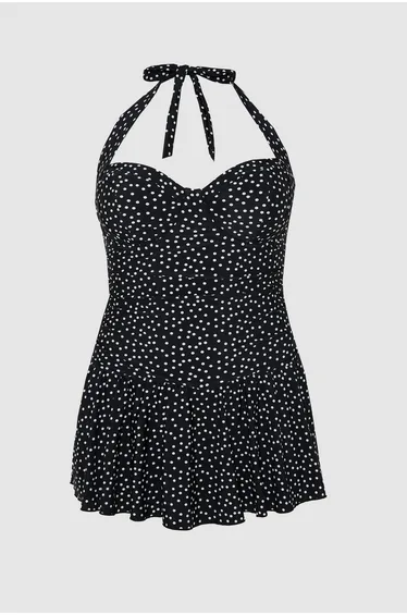 Gorgeous DD+ Spot Skirted Swimsuit - mono