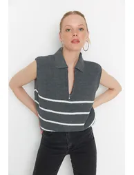 Sweater Vest - Ecru - Regular fit