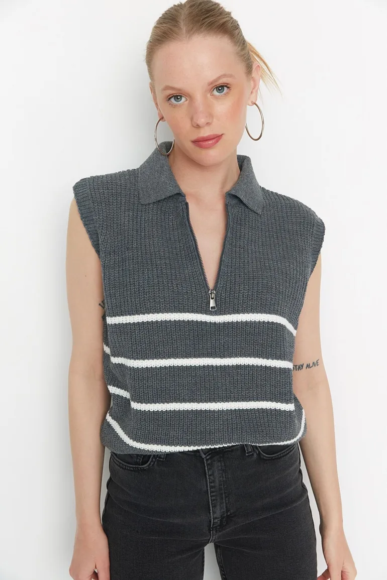 Sweater Vest - Ecru - Regular fit - 2