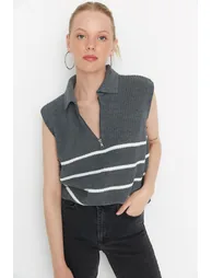 Sweater Vest - Ecru - Regular fit - 1