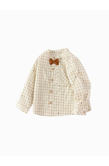 Boys' Checked Shirt With Matching Bow Tie
