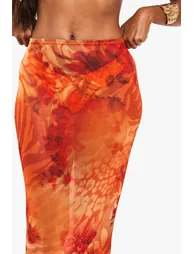 Abstract Animal Maxi Beach Skirt - 3