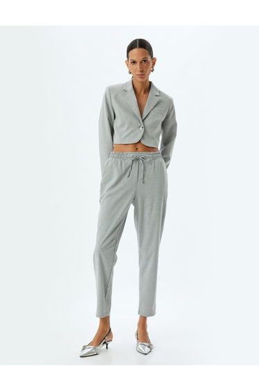 Women's Gray Canvas Pants