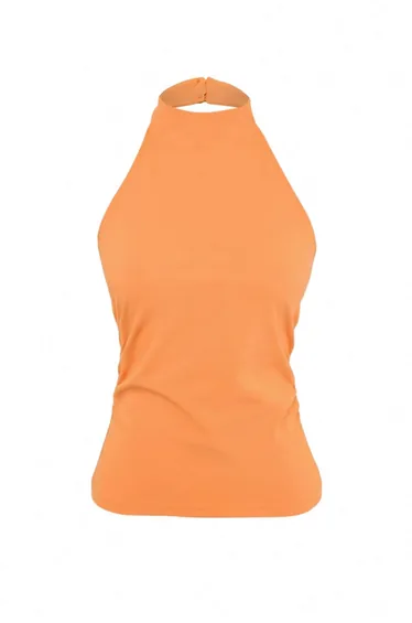 توب برتقالي بلا أكمام