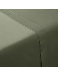 شرشف سرير قطن ساتين سادة - 2
