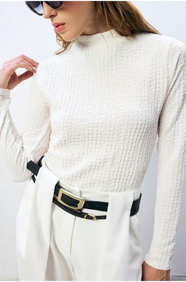 LONG SLEEVE CROCHET BLOUSE