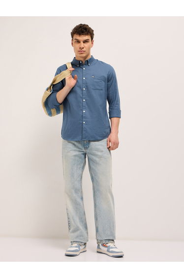 Men Cotton Linen Slim Fit Casual Shirt