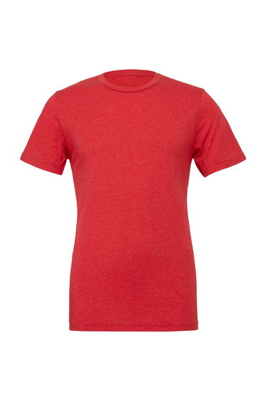 Canvas Mens Triblend Crew Neck Plain Short Sleeve T-Shirt - Red Triblend
