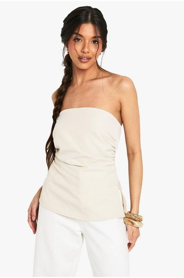 Woven Bandeau Side split top