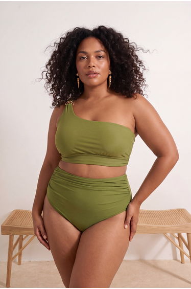 Oil Green Chloro&Water Resistant Long Lasting Lycra ® Xtra Life Large Size Bikini Bottom