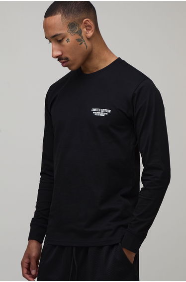 Limited Edition Regular Fit Long Sleeve T-Shirt - black