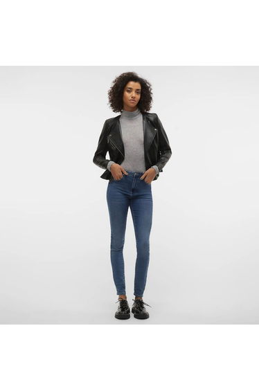 Women's Vero Moda Riley Faux Leather Jacket in Black