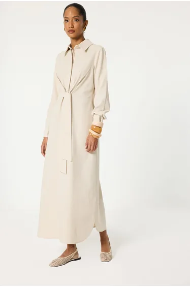 LINEN SHIRT DRESS