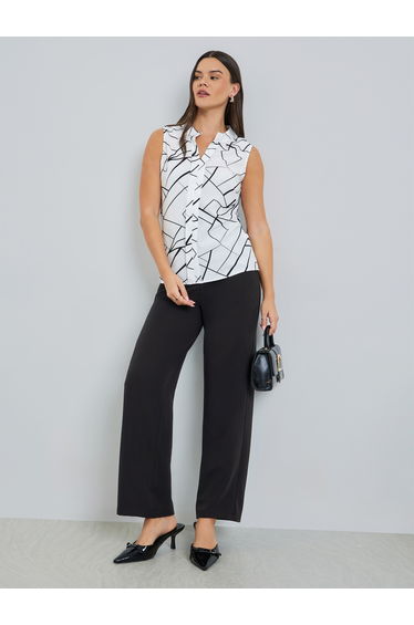 Women White Sleeveless Top