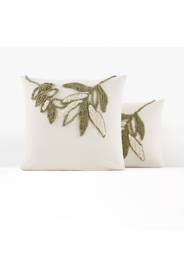 Piana Embroidered Foliage Cotton Pillowcase
