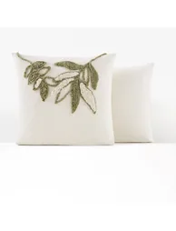 غطاء وسادة قطن مزين بتطريز - 1