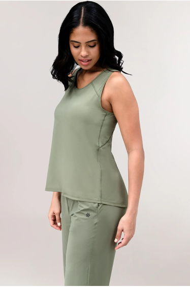 Flow Racerback Top - CORE MUSK GREEN