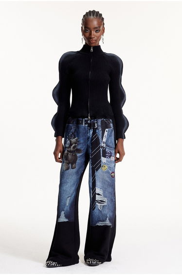 Ejvind Hayley Asymmetric Knit Top In Black