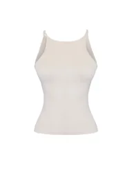 Ecru Transparent Fitted/Fitted Double-Breasted 2-Piece Faux Knitwear Knitted Blouse - 7