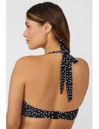 Gorgeous DD+ Spot Plunge Non Pad Bikini Top - mono - 3