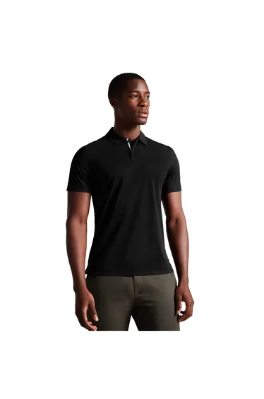 Ted Baker Mens Zeiter Cotton Polo Shirt - Black