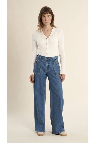Wide Leg Jeans with High Waist