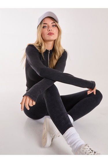 Active Rib Double Zip Top