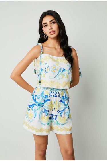 Printed cropped top